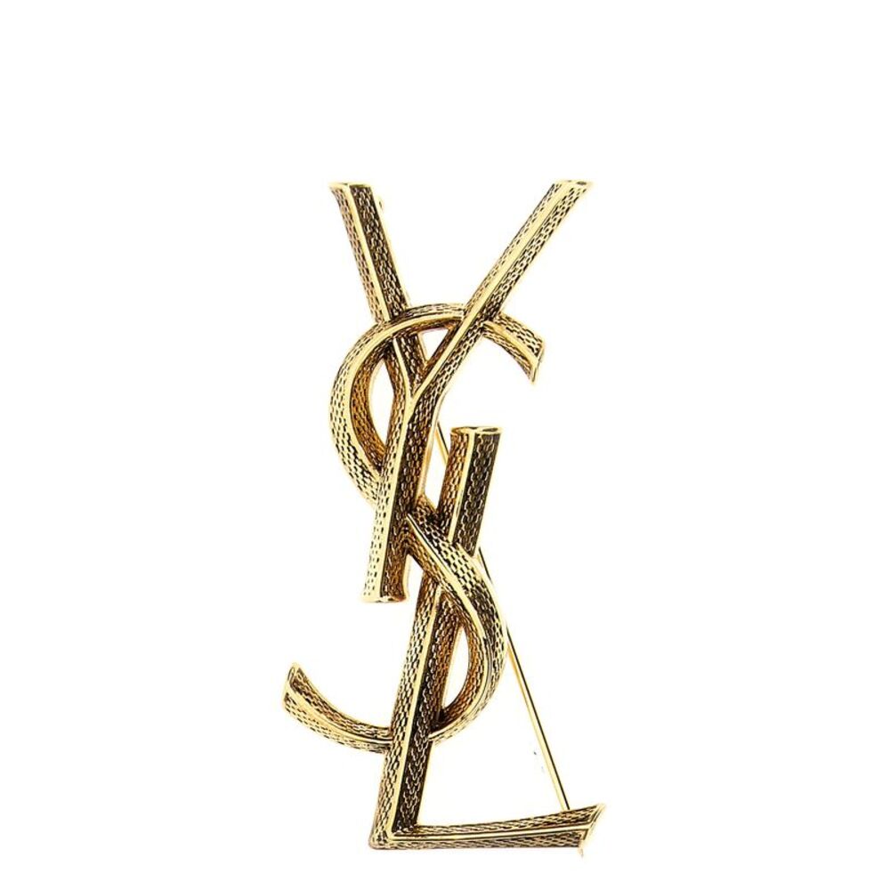 Saint Laurent Gold Brass Women's Broch